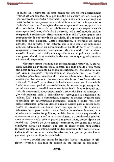 O Espiritismo e os problemas Humanos - Deolindo ... - ViaSantos