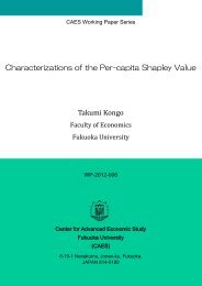 Takumi Kongo Characterizations of the Per-capita Shapley Value