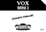 MINI3 Owner's Manual - The VOX Showroom