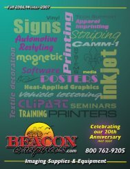 800 762-9205 - Beacon Graphics