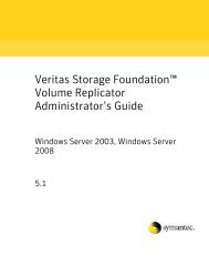 Veritas Storage Foundation Volume Replicator Administrator's Guide