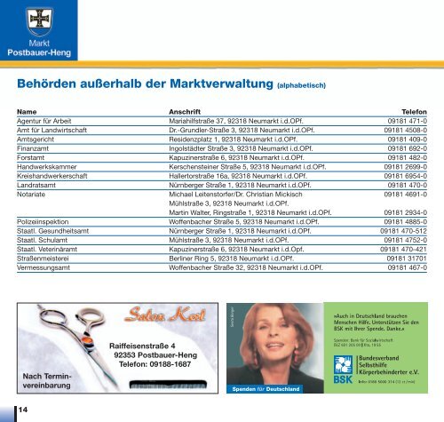 Bürgerinformation - Postbauer-Heng