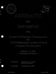 SOFT 1998 Meeting Abstracts - Society of Forensic Toxicologists
