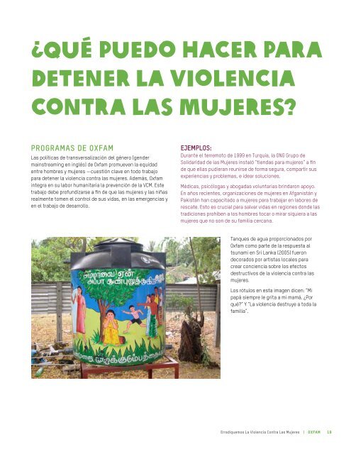 erradiquemos la violencia contra las mujeres - Oxfam International ...