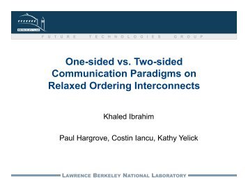 One-sided vs. Two-sided Communication Paradigms on Relaxed ...