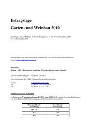 Ertragslage Garten- und Weinbau 2010 - BMELV-Statistik