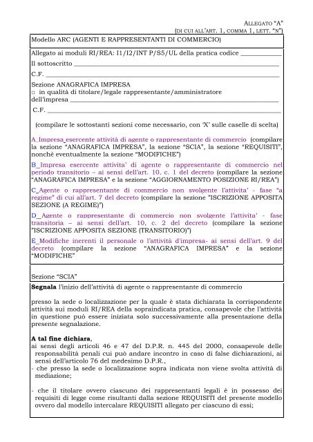 S.C.I.A. Agente di commercio - C34.pdf - Camera di commercio di ...