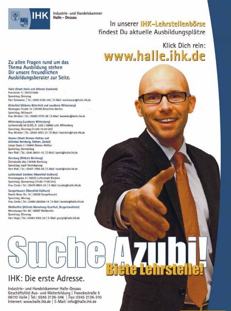 Auf „azubis.de“ - Handwerkskammer Halle