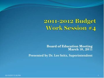 2011-2012 Budget Work Session 4