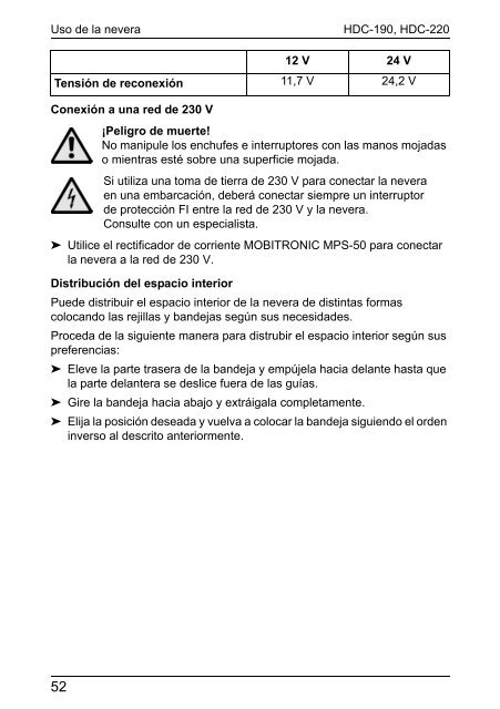 Instrucciones de uso - Marine by Dometic Group