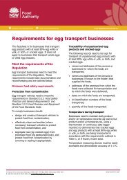 Requirements for egg transport vehicles - NSW Food Authority