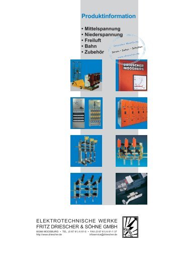 DRIESCHER Innenraum Mittelspannungs-Schaltgeräte