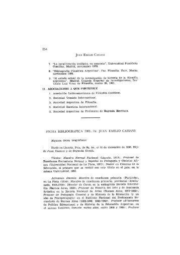 254 FICHA BIBLIOGRAFICA DEL Dr. JUAN EMILIO CASSANI ...