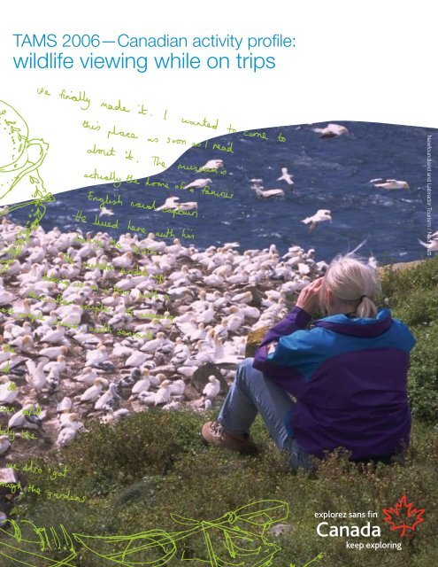 Wildlife viewing while on trips - Canadian Tourism Commission ...