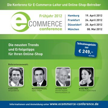 aktueller Programmflyer - Ecommerce Conference