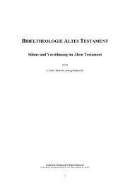 BIBELTHEOLOGIE ALTES TESTAMENT - Braito.net
