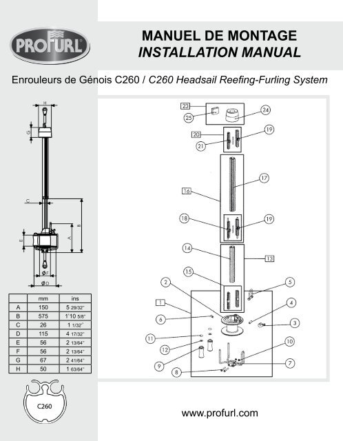 MANUEL DE MONTAGE INSTALLATION MANUAL - Profurl