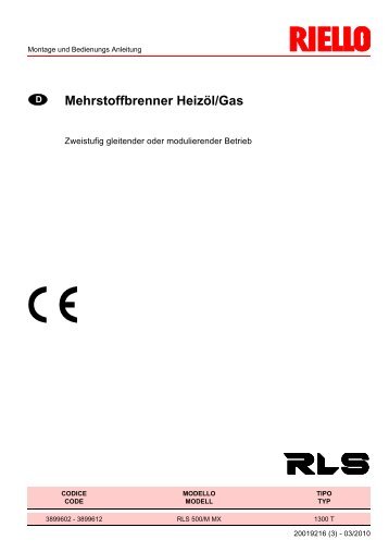 Mehrstoffbrenner Heizöl/Gas - produkte.riello-sachsen.de