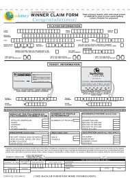 WINNER CLAIM FORM Congratulations! - Static.calottery.com ...