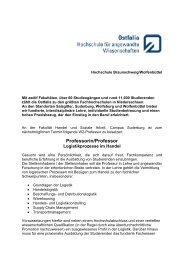 Professorin/Professor - Ostfalia Hochschule fÃ¼r angewandte ...