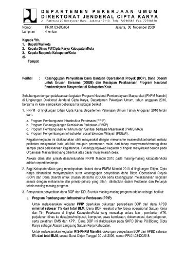 DIREKTORAT JENDERAL CIPTA KARYA - P2KP