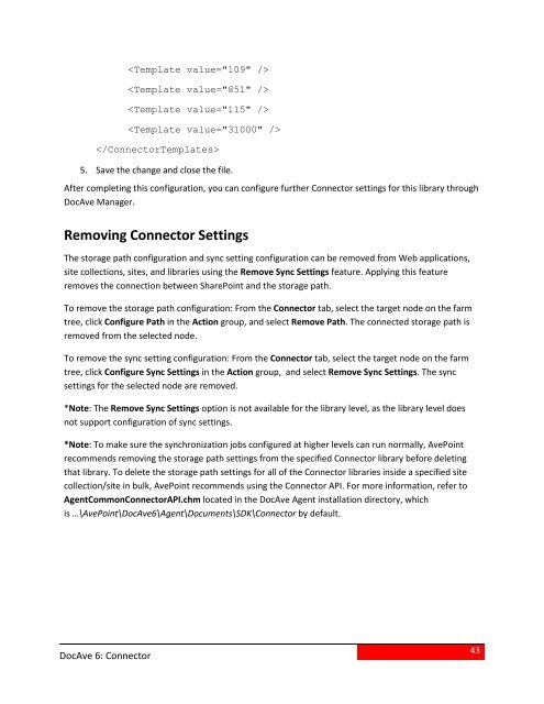 DocAve 6 Service Pack 3 Connector User Guide - AvePoint