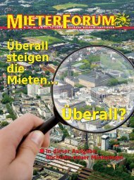 Überall steigen die Mieten... Überall? - Mieterverein