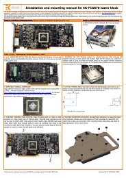 Installation and mounting manual for EK-FC6870 water block - EKWB