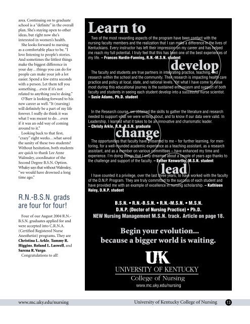 CONnections - University of Kentucky
