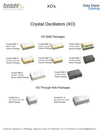 Crystal Oscillators (XO)