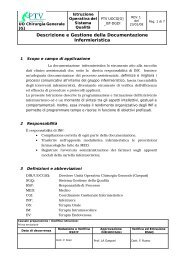 Descrizione e Gestione della Documentazione Infermieristica