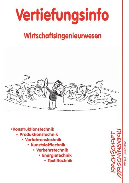 Vertiefungsinfo Wirtschaftsingenieurwesen Fr Maschinenbau