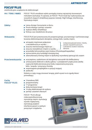 Prospekt ARTROSTIM® FOCUS PLUS (pdf) - Kalmed