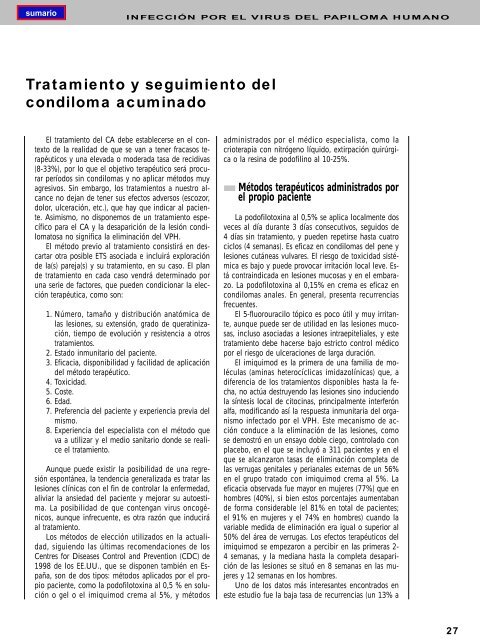Tratamiento y seguimiento del condiloma acuminado - El MÃ©dico ...