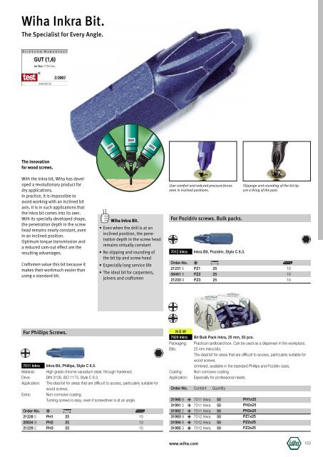 Wiha Product Catalogue 2008/2009 - KAVON CZ sro