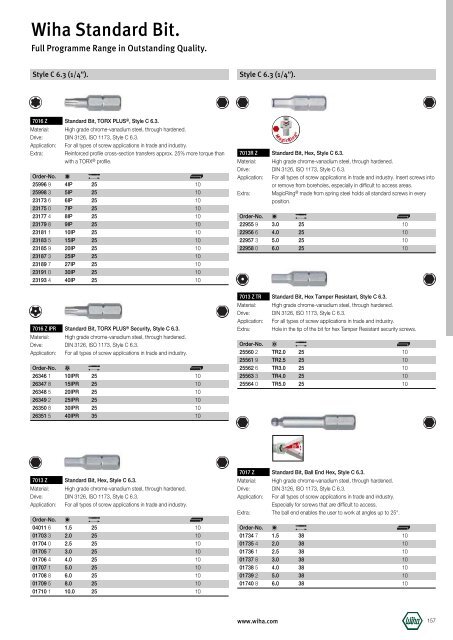 Wiha Product Catalogue 2008/2009 - KAVON CZ sro