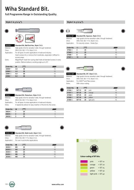 Wiha Product Catalogue 2008/2009 - KAVON CZ sro