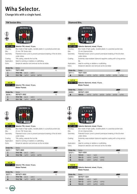 Wiha Product Catalogue 2008/2009 - KAVON CZ sro