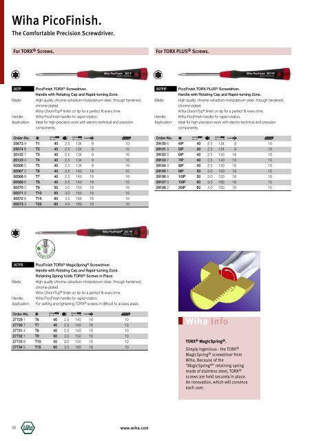 Wiha Product Catalogue 2008/2009 - KAVON CZ sro