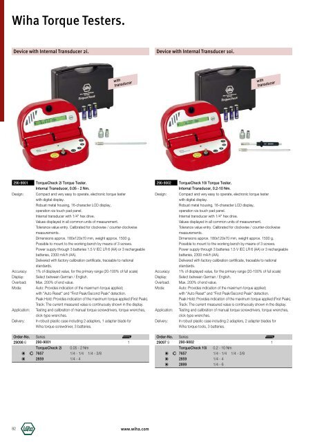 Wiha Product Catalogue 2008/2009 - KAVON CZ sro