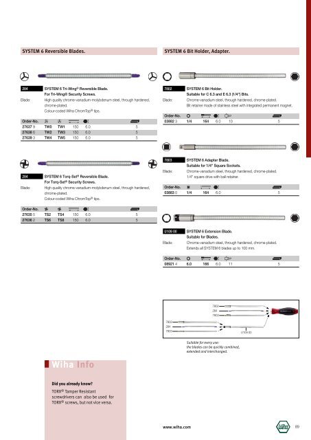 Wiha Product Catalogue 2008/2009 - KAVON CZ sro