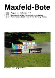 August und September 2011 - Evangelisch-Lutherische Gemeinde ...