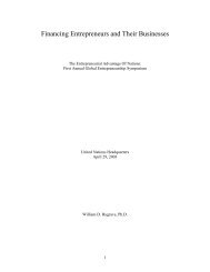 Financing Entrepreneurs and Their Businesses