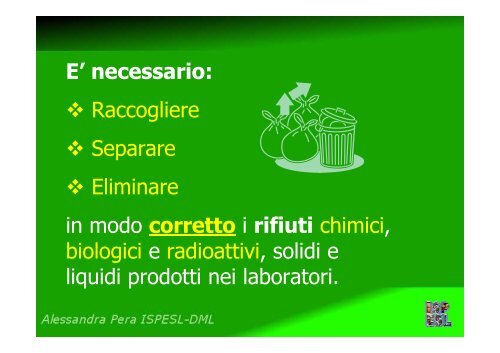 Gestione dei rifiuti in laboratorio