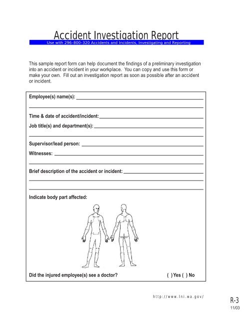 Accident Investigation Report