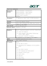 Veriton M4610 / M4610G / M4618G spec - Acer India