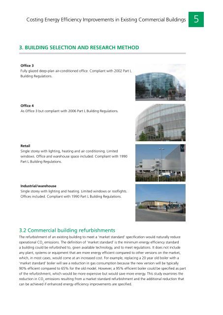 Costing Energy Efficiency Improvements in Existing Commercial Buildings