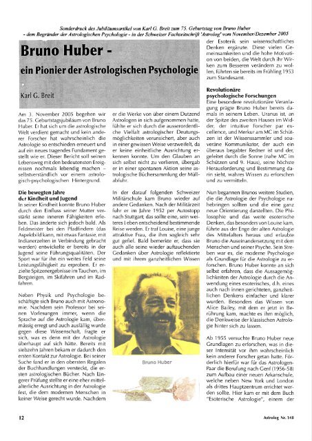 Bruno Huber - Spirituell Astrologische Psychologie