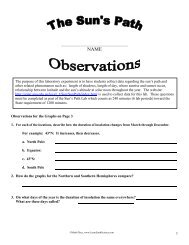 Sun's Path Observations - Learn Earth Science