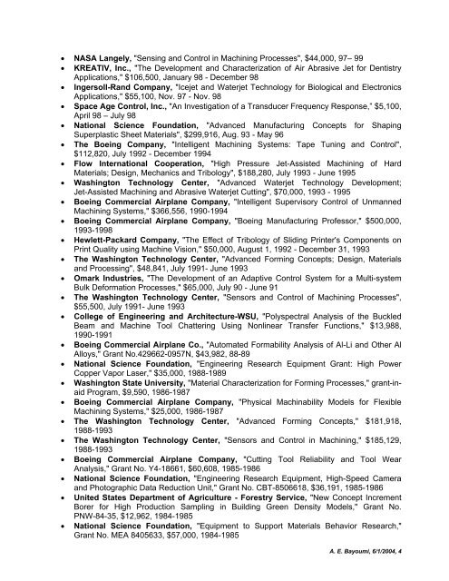 Bayoumi CV June 1 2004.pdf - Mechanical Engineering - University ...
